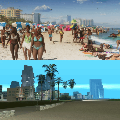 《GTA6》对比《GTA罪城》：场景视效进步惊人